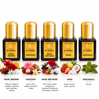 Комплект от 5 Дамски Ориенталски парфюмни масла Maison El Nabil по 5 ml За нея №3